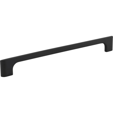 Jeffrey Alexander 224 mm Center-to-Center Matte Black Asymmetrical Leyton Cabinet Pull 286-224MB